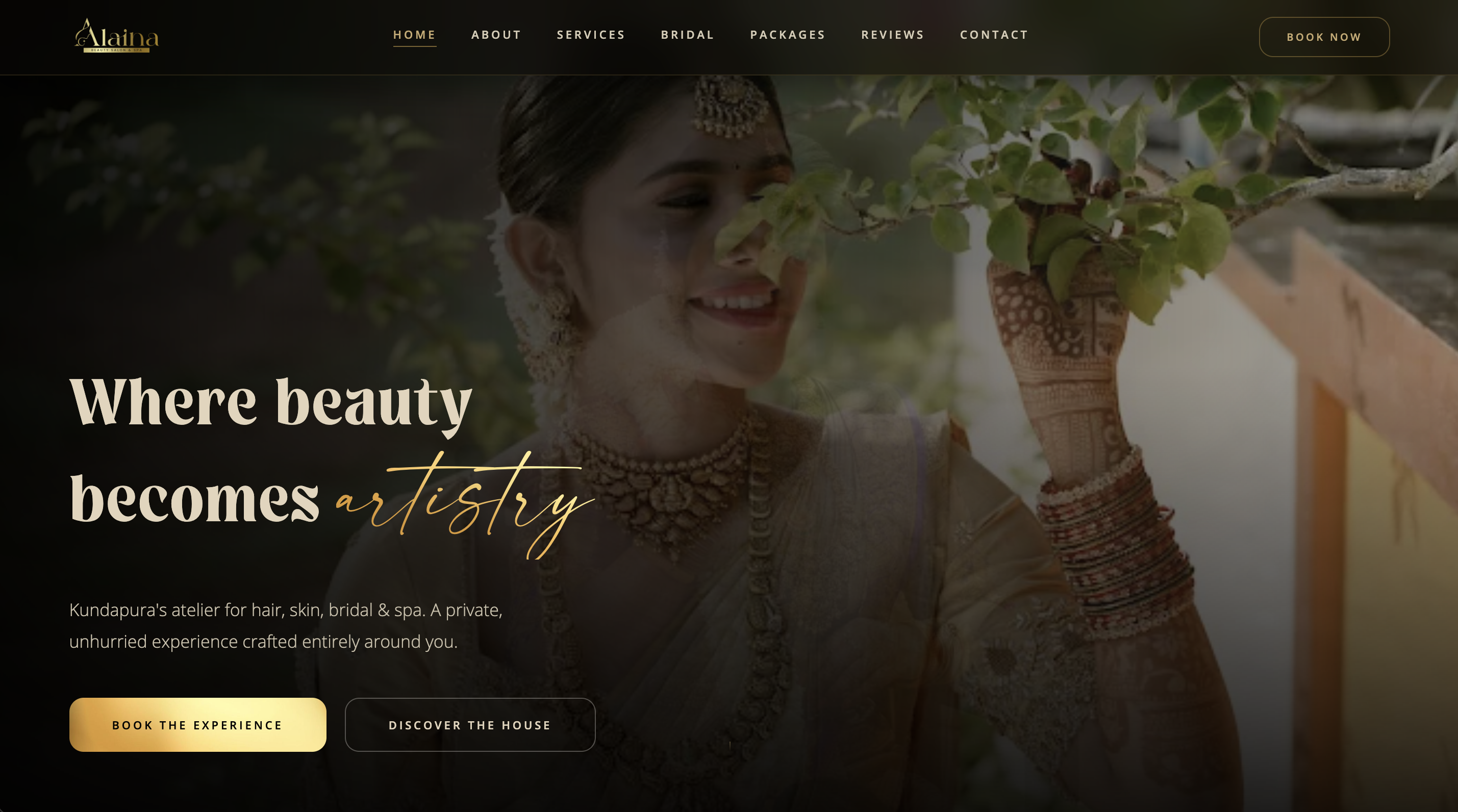 Alaina Beauty Salon & Spa website
